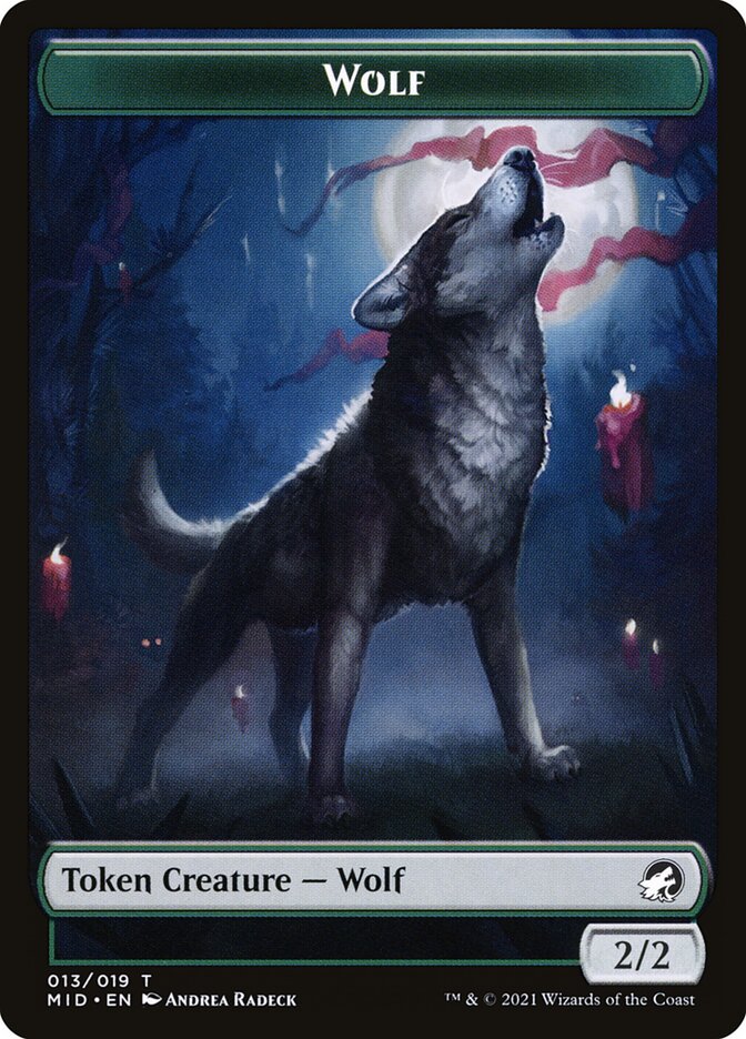 Wolf (013) // Treasure (015) Double-sided Token [Challenger Decks 2022 Tokens] | Impulse Games and Hobbies