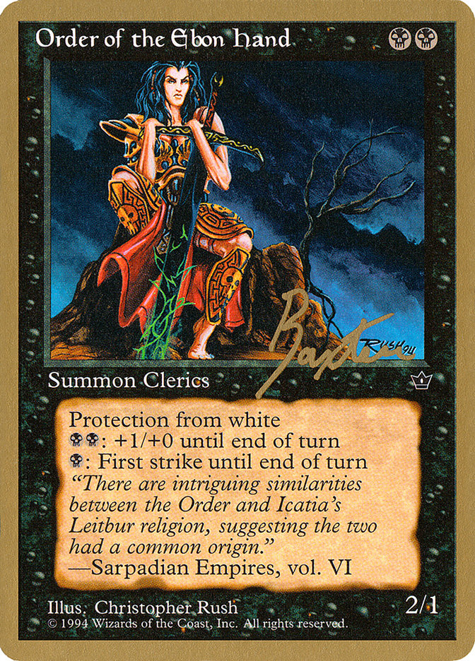 Order of the Ebon Hand (Rush) (George Baxter) [Pro Tour Collector Set] | Impulse Games and Hobbies