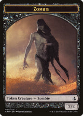 Gideon of the Trials Emblem // Zombie Double-Sided Token [Amonkhet Tokens] | Impulse Games and Hobbies