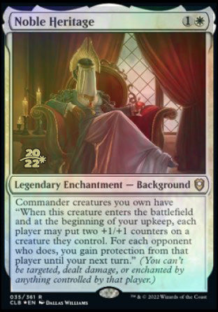 Noble Heritage [Commander Legends: Battle for Baldur's Gate Prerelease Promos] | Impulse Games and Hobbies