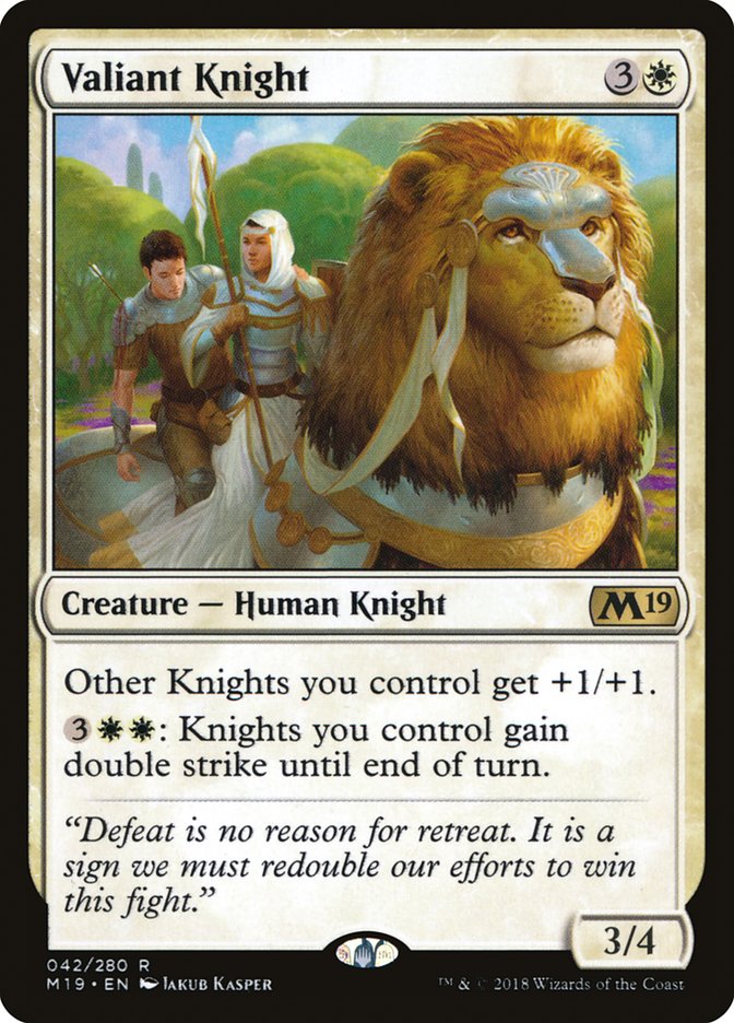 Valiant Knight [Core Set 2019] | Impulse Games and Hobbies