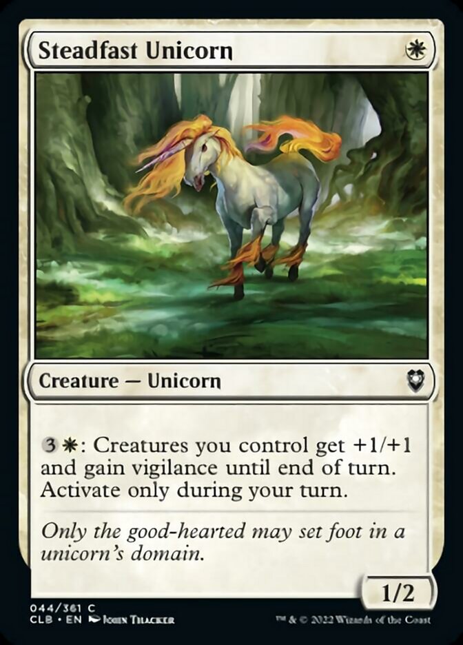 Steadfast Unicorn [Commander Legends: Battle for Baldur's Gate] | Impulse Games and Hobbies