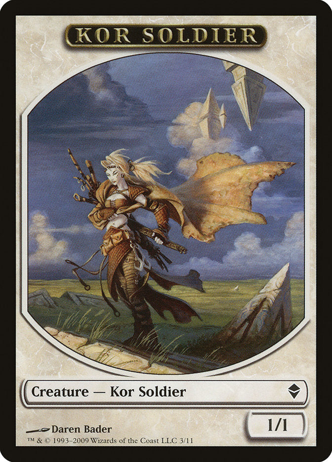 Kor Soldier Token [Zendikar Tokens] | Impulse Games and Hobbies