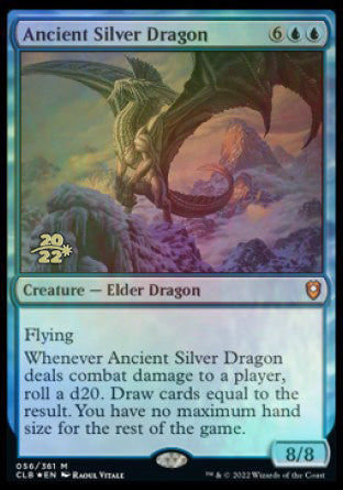 Ancient Silver Dragon [Commander Legends: Battle for Baldur's Gate Prerelease Promos] | Impulse Games and Hobbies