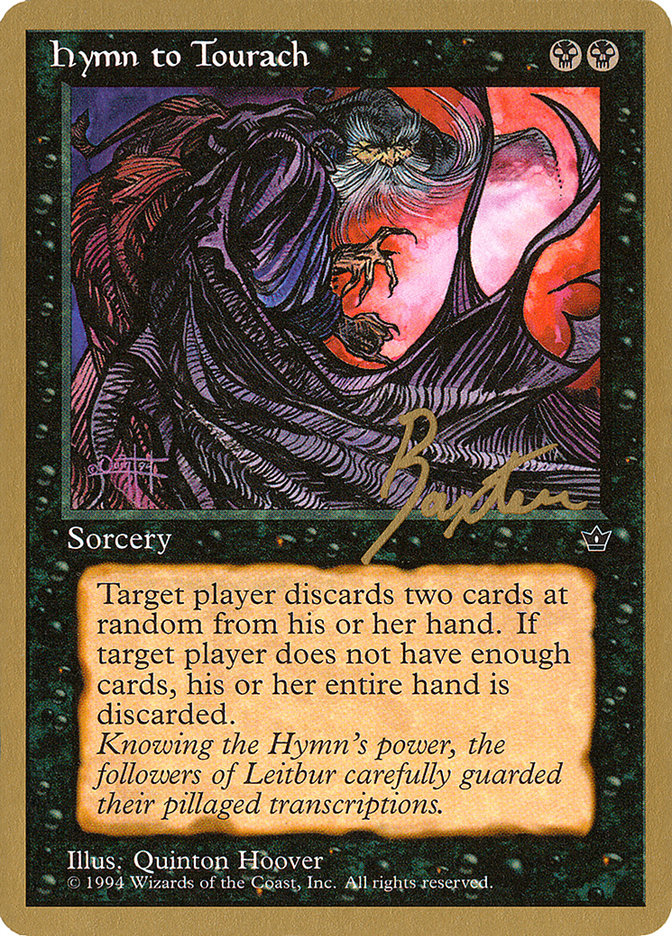 Hymn to Tourach (Cloak) (George Baxter) [Pro Tour Collector Set] | Impulse Games and Hobbies