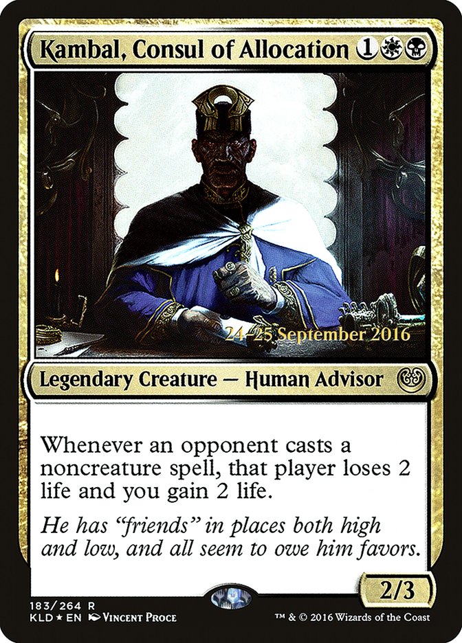 Kambal, Consul of Allocation [Kaladesh Prerelease Promos] | Impulse Games and Hobbies