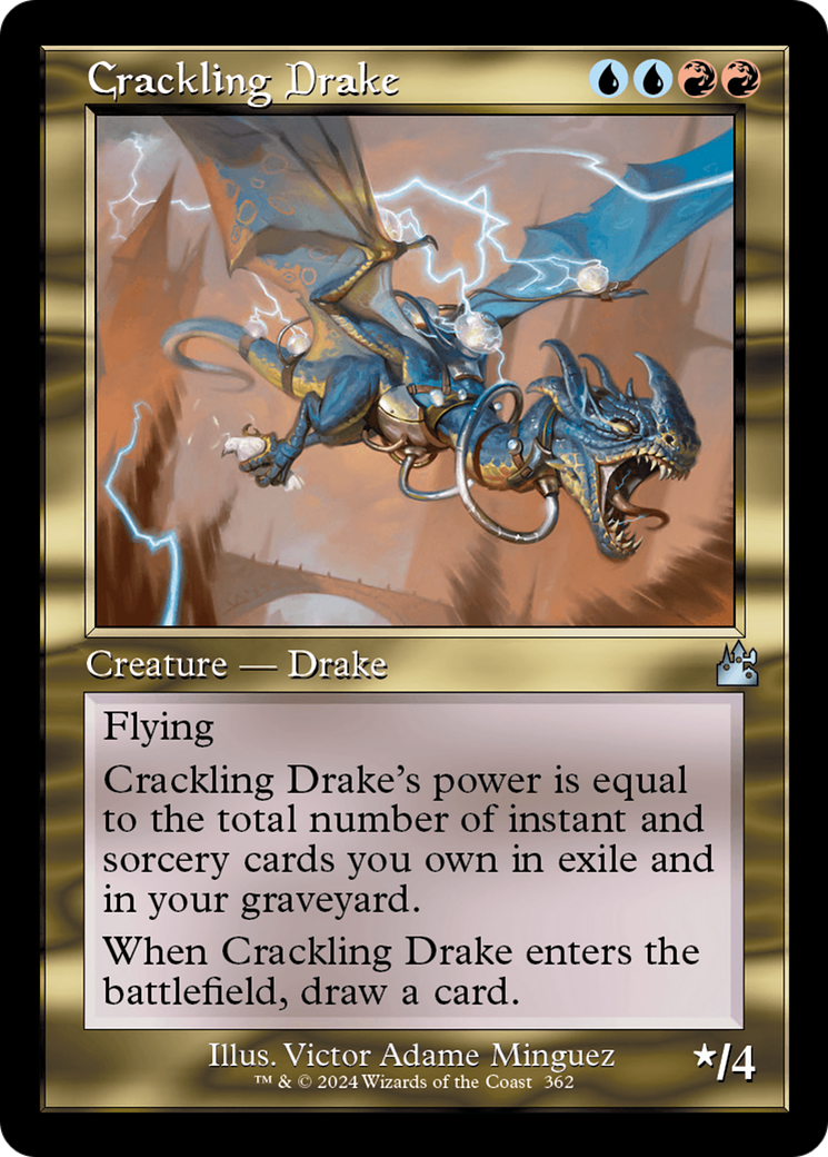 Crackling Drake (Retro Frame) [Ravnica Remastered] | Impulse Games and Hobbies