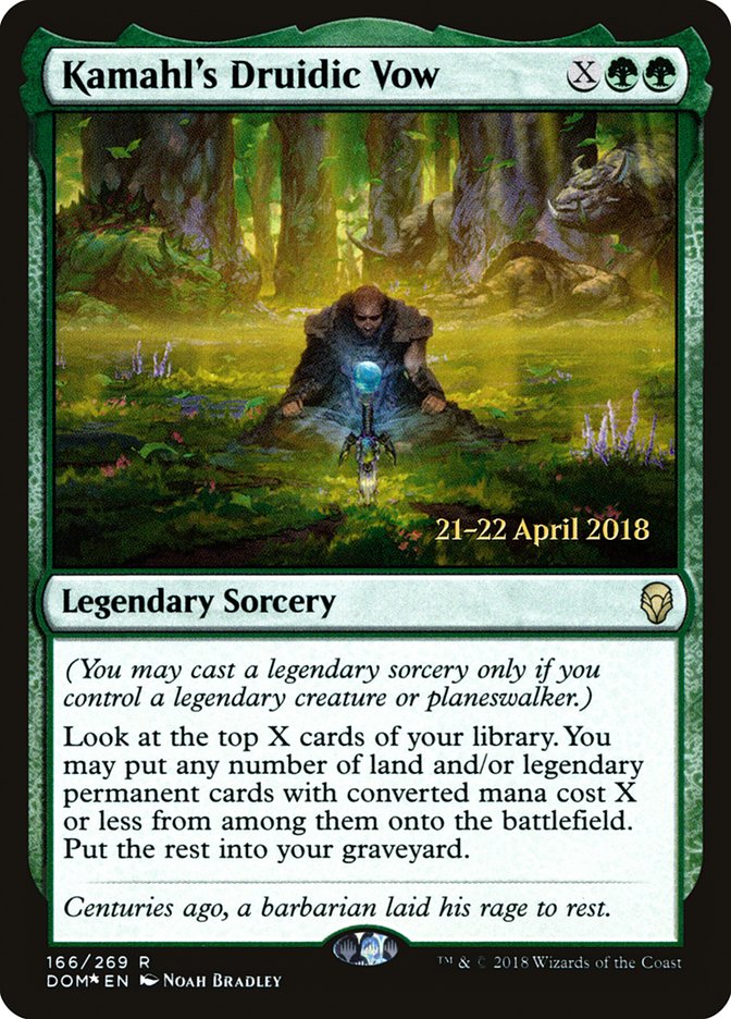 Kamahl's Druidic Vow [Dominaria Prerelease Promos] | Impulse Games and Hobbies