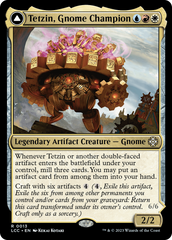 Tetzin, Gnome Champion // The Golden-Gear Colossus [The Lost Caverns of Ixalan Commander] | Impulse Games and Hobbies