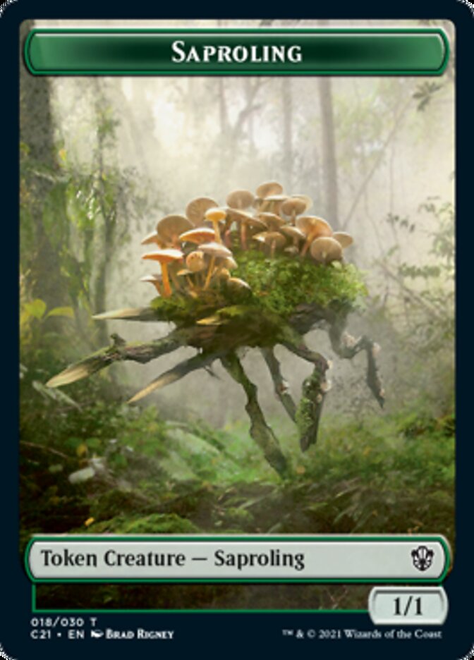 Food // Saproling Double-Sided Token [Commander 2021 Tokens] | Impulse Games and Hobbies