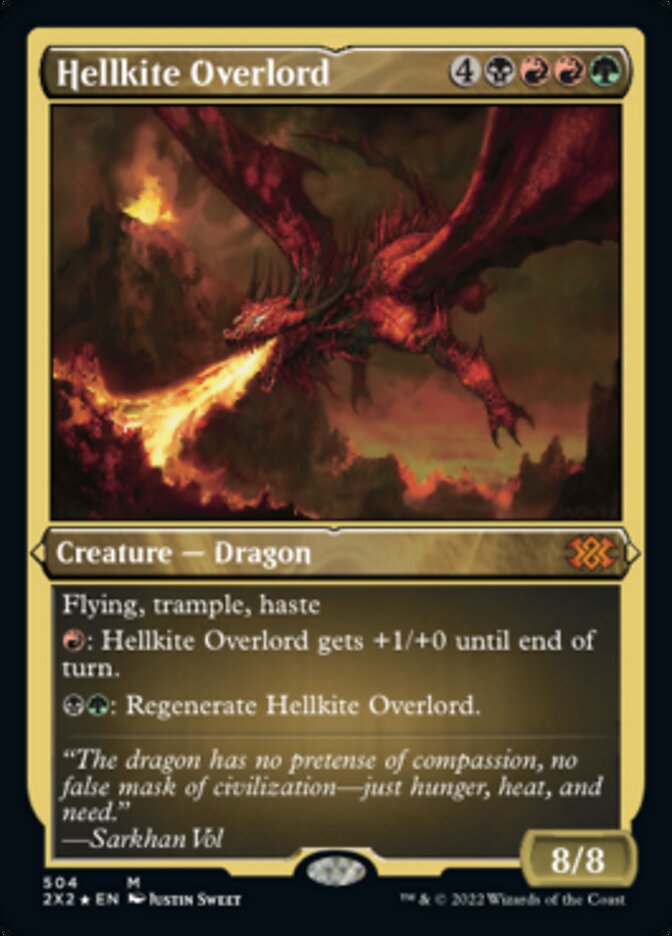 Hellkite Overlord (Foil Etched) [Double Masters 2022] | Impulse Games and Hobbies