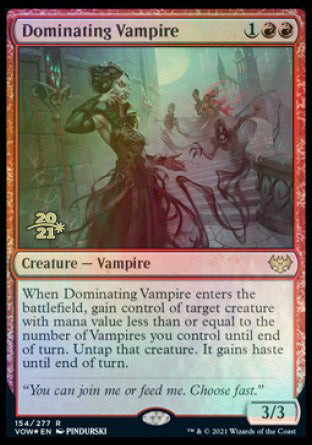 Dominating Vampire [Innistrad: Crimson Vow Prerelease Promos] | Impulse Games and Hobbies