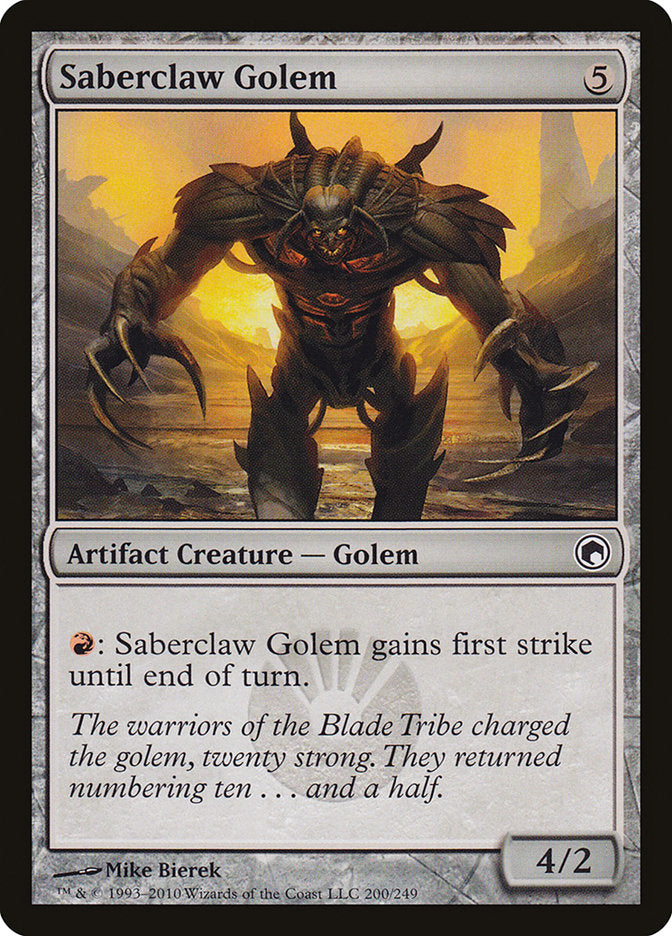 Saberclaw Golem [Scars of Mirrodin] | Impulse Games and Hobbies