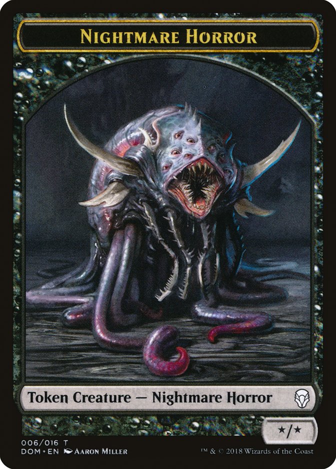 Nightmare Horror Token [Dominaria Tokens] | Impulse Games and Hobbies