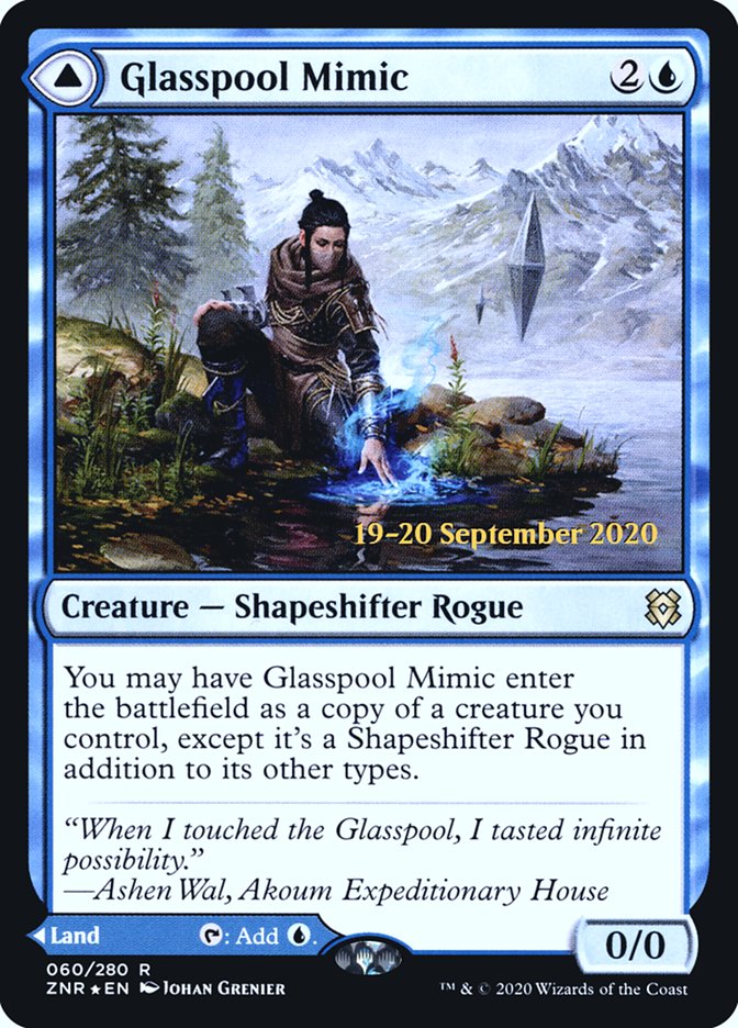 Glasspool Mimic // Glasspool Shore  [Zendikar Rising Prerelease Promos] | Impulse Games and Hobbies