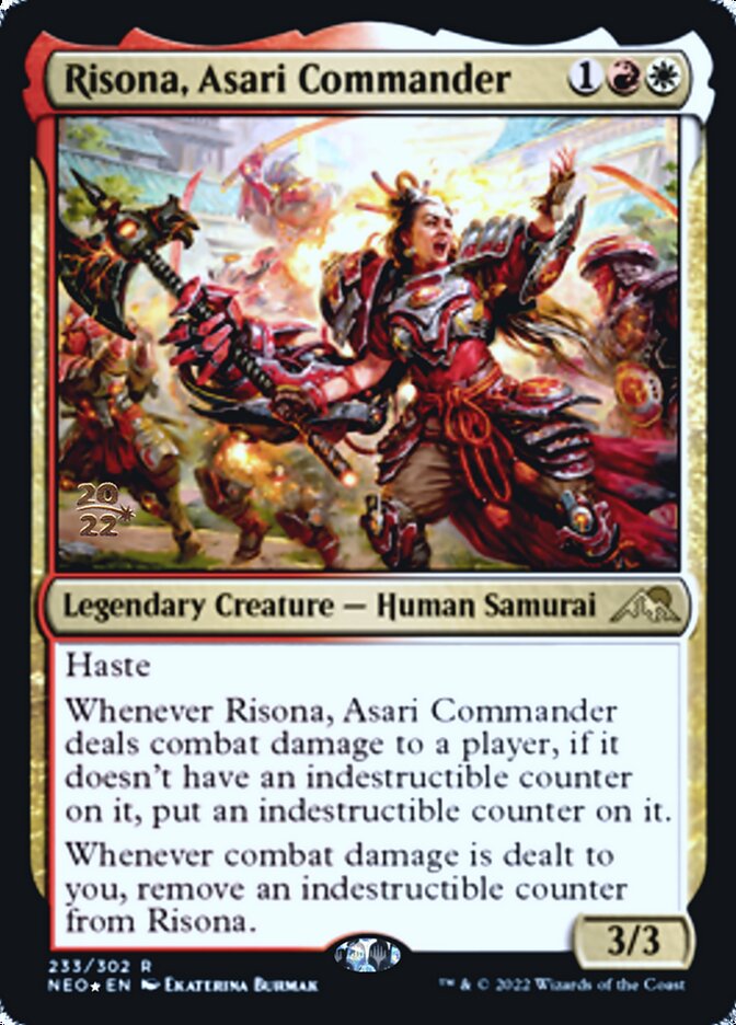 Risona, Asari Commander [Kamigawa: Neon Dynasty Prerelease Promos] | Impulse Games and Hobbies