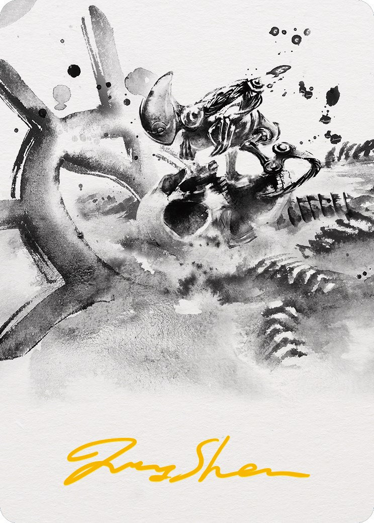 Myr Convert Art Card (Gold-Stamped Signature) [Phyrexia: All Will Be One Art Series] | Impulse Games and Hobbies
