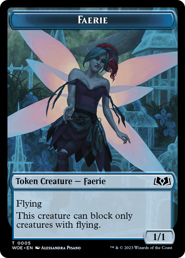 Faerie // Food (0013) Double-Sided Token [Wilds of Eldraine Tokens] | Impulse Games and Hobbies