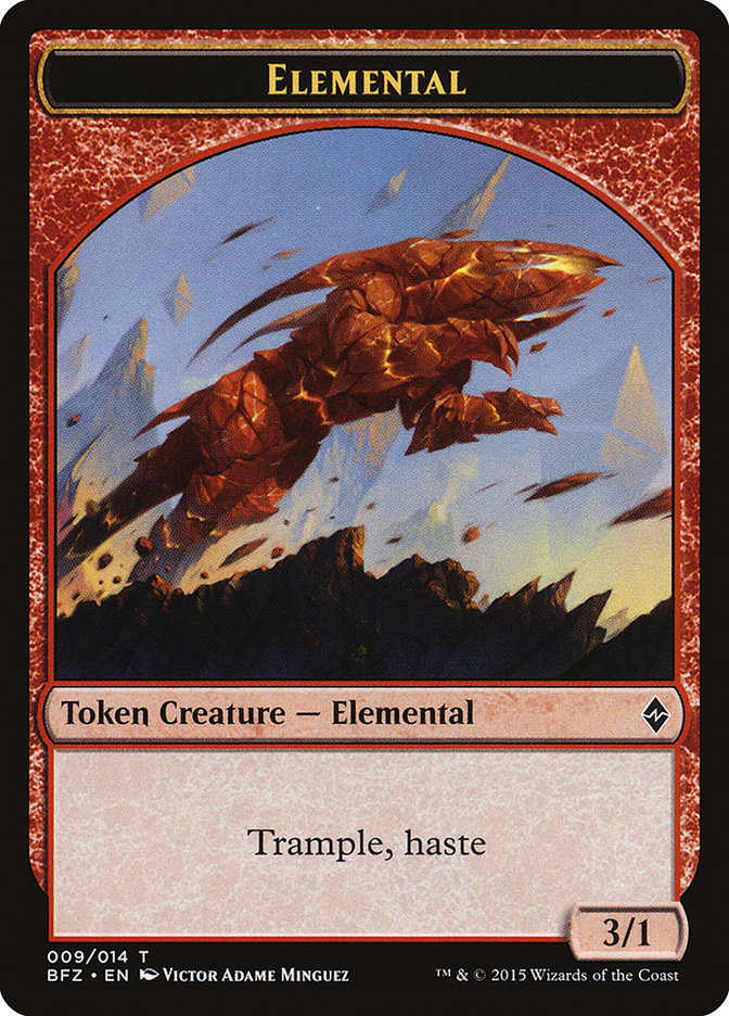 Elemental (009/014) [Battle for Zendikar Tokens] | Impulse Games and Hobbies