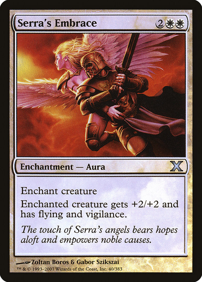 Serra's Embrace (Premium Foil) [Tenth Edition] | Impulse Games and Hobbies