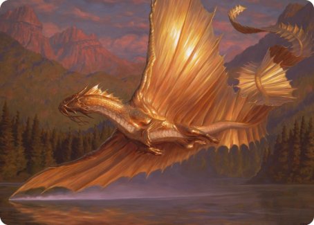 Adult Gold Dragon Art Card [Dungeons & Dragons: Adventures in the Forgotten Realms Art Series] | Impulse Games and Hobbies