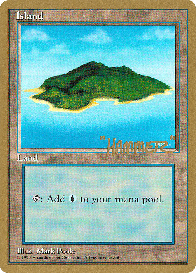 Island (shr367) (Shawn "Hammer" Regnier) [Pro Tour Collector Set] | Impulse Games and Hobbies