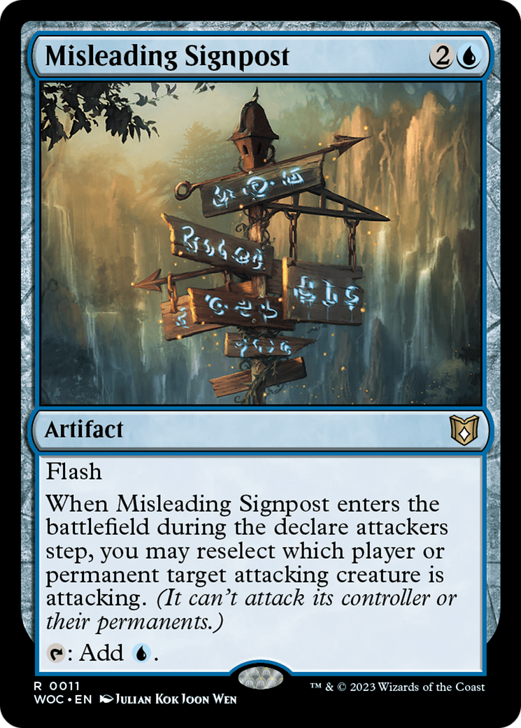 Misleading Signpost [Wilds of Eldraine Commander] | Impulse Games and Hobbies