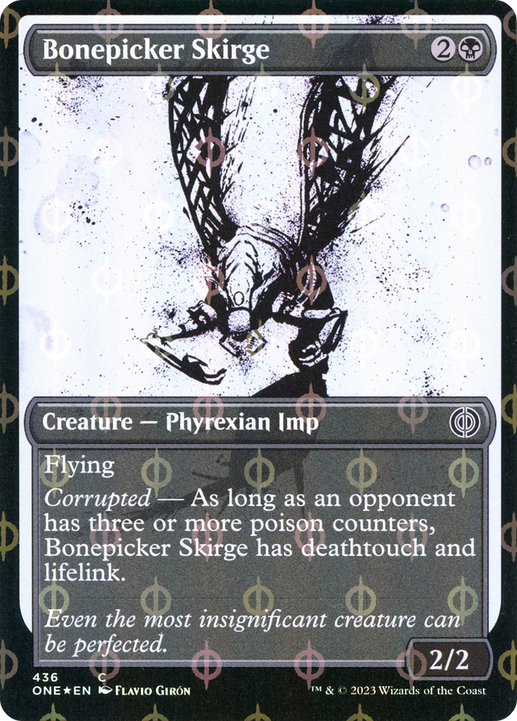 Bonepicker Skirge (Showcase Ichor Step-and-Compleat Foil) [Phyrexia: All Will Be One] | Impulse Games and Hobbies