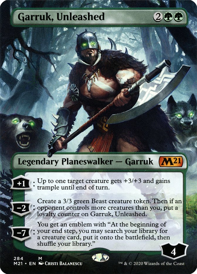 Garruk, Unleashed (Borderless) [Core Set 2021] | Impulse Games and Hobbies