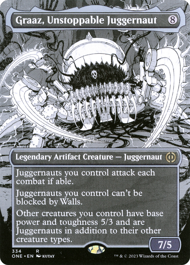 Graaz, Unstoppable Juggernaut (Borderless Manga) [Phyrexia: All Will Be One] | Impulse Games and Hobbies