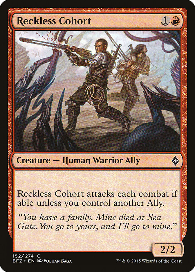 Reckless Cohort [Battle for Zendikar] | Impulse Games and Hobbies