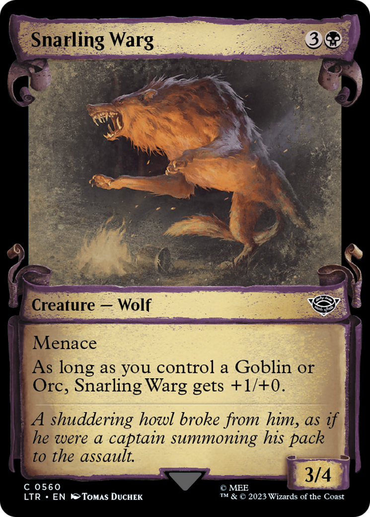 Snarling Warg [The Lord of the Rings: Tales of Middle-Earth Showcase Scrolls] | Impulse Games and Hobbies