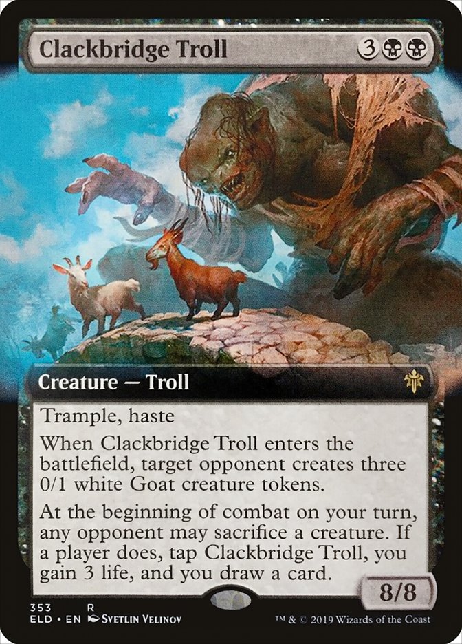 Clackbridge Troll (Extended Art) [Throne of Eldraine] | Impulse Games and Hobbies