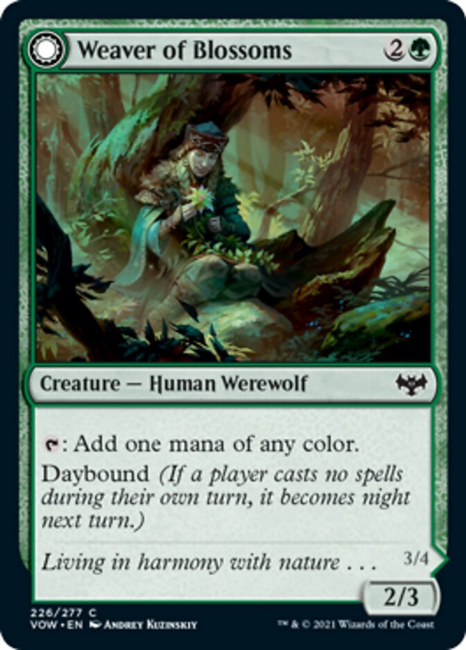 Weaver of Blossoms // Blossom-Clad Werewolf [Innistrad: Crimson Vow] | Impulse Games and Hobbies