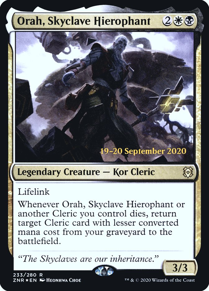 Orah, Skyclave Hierophant  [Zendikar Rising Prerelease Promos] | Impulse Games and Hobbies