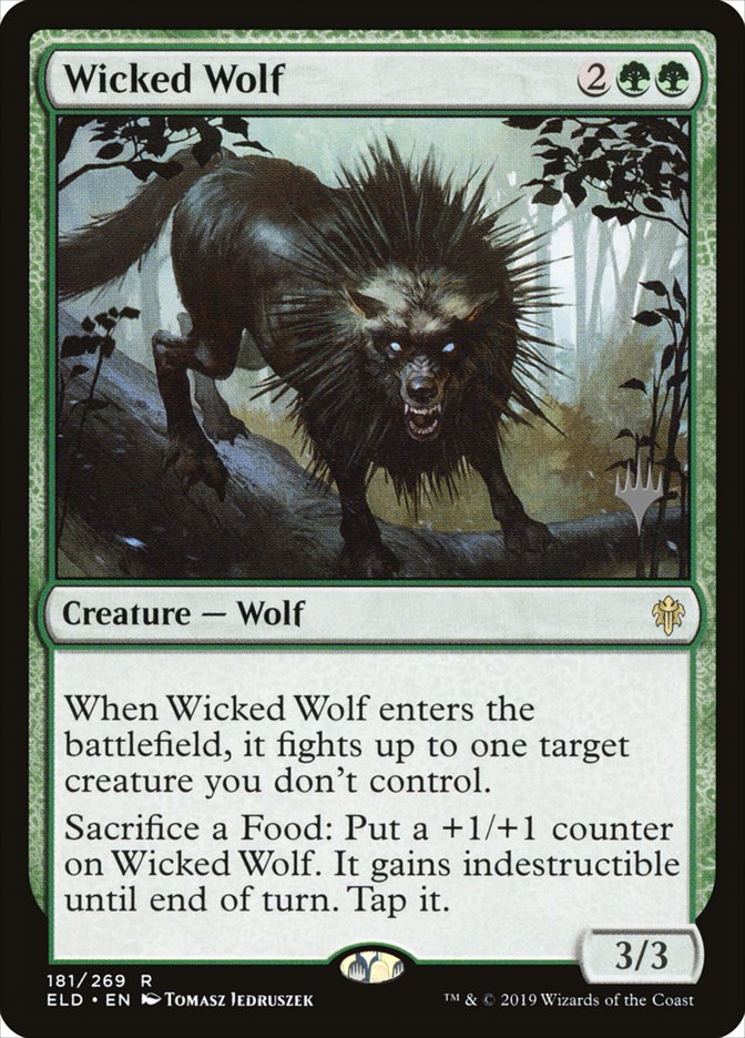 Wicked Wolf (Promo Pack) [Throne of Eldraine Promos] | Impulse Games and Hobbies