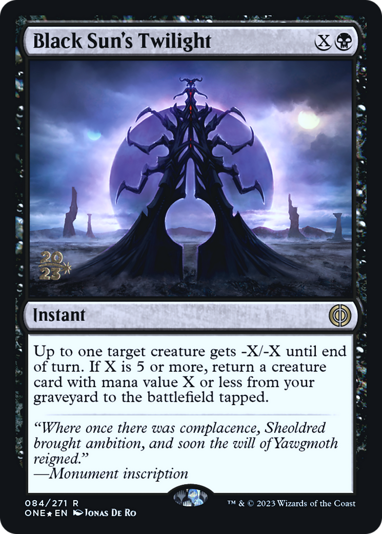 Black Sun's Twilight [Phyrexia: All Will Be One Prerelease Promos] | Impulse Games and Hobbies