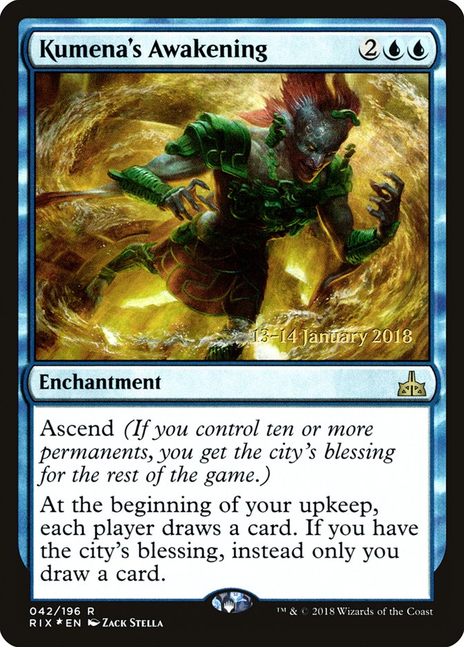 Kumena's Awakening [Rivals of Ixalan Prerelease Promos] | Impulse Games and Hobbies