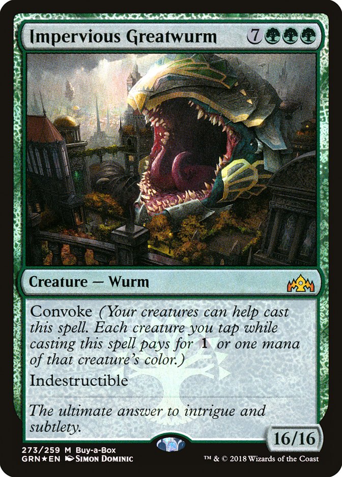 Impervious Greatwurm (Buy-A-Box) [Guilds of Ravnica] | Impulse Games and Hobbies