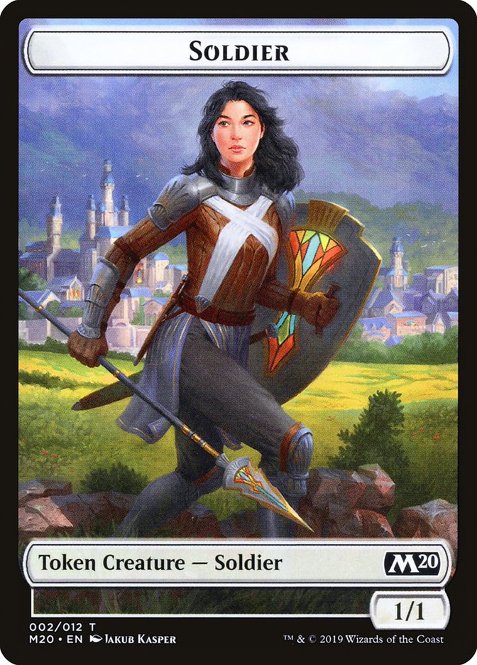 Soldier Token [Core Set 2020 Tokens] | Impulse Games and Hobbies