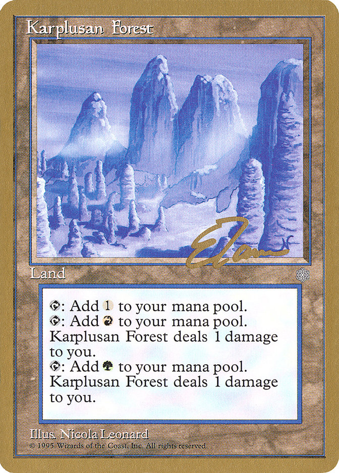 Karplusan Forest (Eric Tam) [Pro Tour Collector Set] | Impulse Games and Hobbies