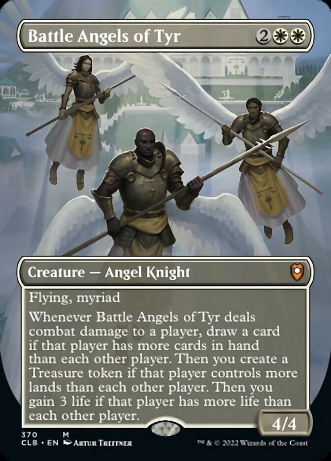 Battle Angels of Tyr (Borderless Alternate Art) [Commander Legends: Battle for Baldur's Gate] | Impulse Games and Hobbies