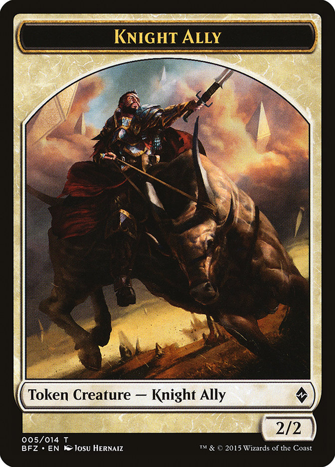 Knight Ally [Battle for Zendikar Tokens] | Impulse Games and Hobbies