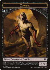 Zombie // Worm Double-Sided Token [Commander 2016 Tokens] | Impulse Games and Hobbies