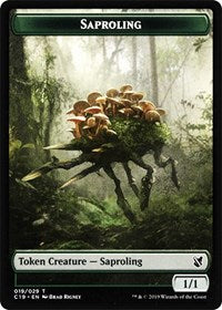 Saproling // Morph Double-sided Token [Commander 2019 Tokens] | Impulse Games and Hobbies