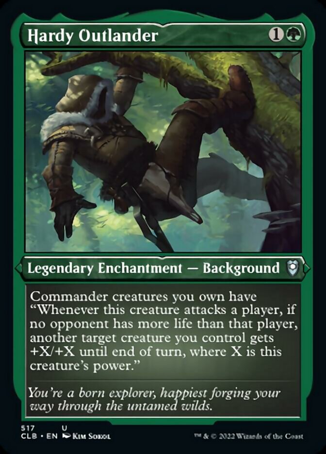 Hardy Outlander (Foil Etched) [Commander Legends: Battle for Baldur's Gate] | Impulse Games and Hobbies