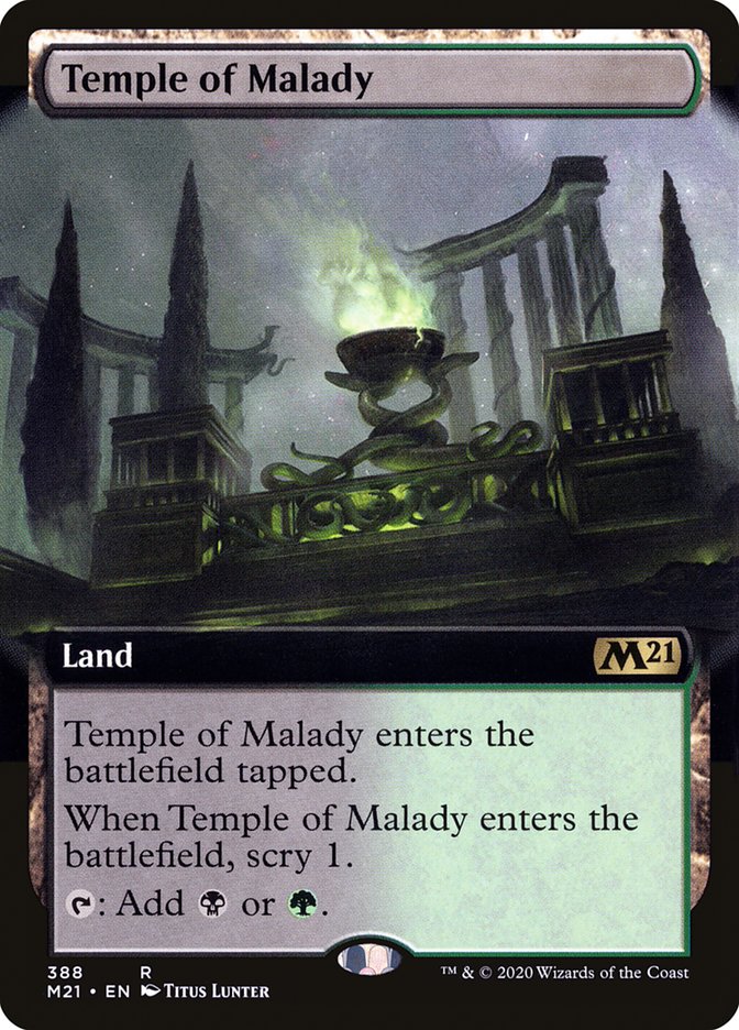 Temple of Malady (Extended Art) [Core Set 2021] | Impulse Games and Hobbies