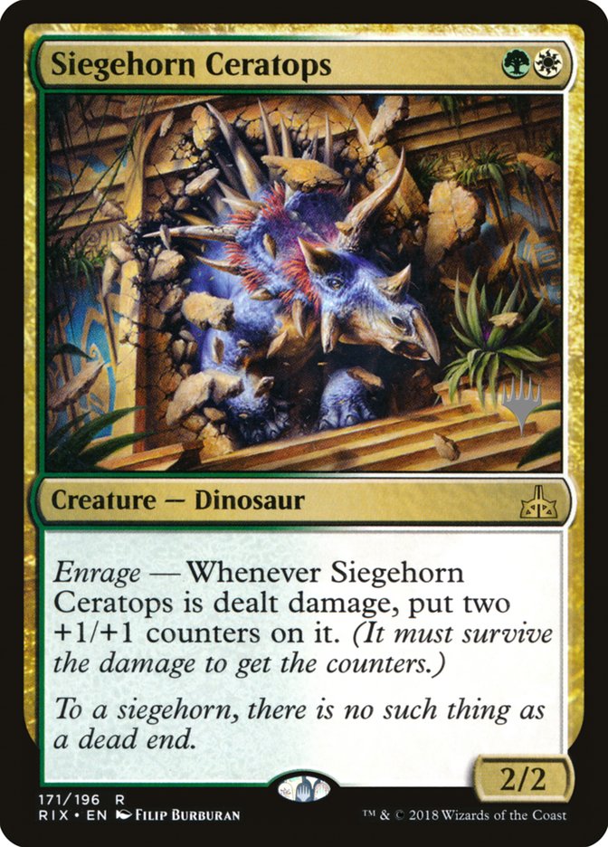 Siegehorn Ceratops (Promo Pack) [Rivals of Ixalan Promos] | Impulse Games and Hobbies