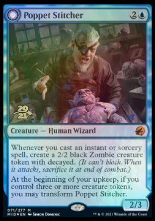 Poppet Stitcher // Poppet Factory [Innistrad: Midnight Hunt Prerelease Promos] | Impulse Games and Hobbies