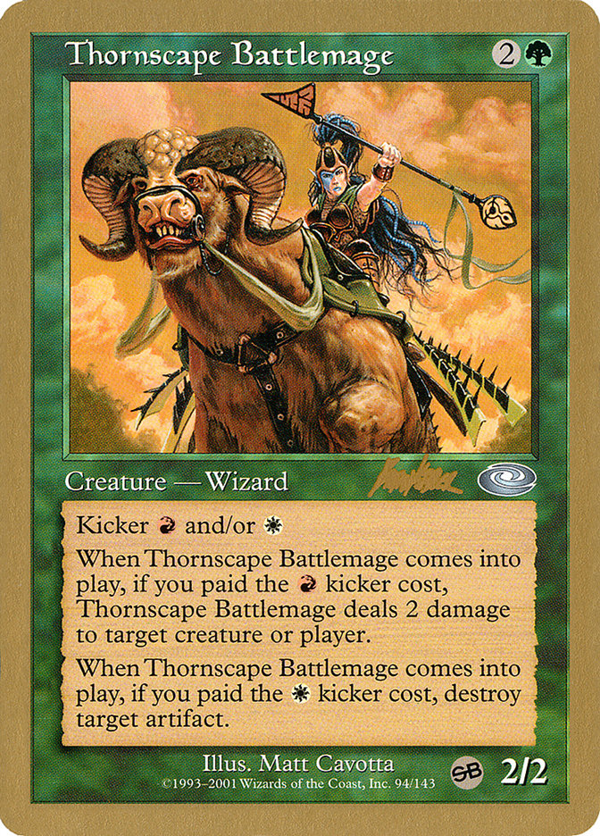 Thornscape Battlemage (Brian Kibler) (SB) [World Championship Decks 2002] | Impulse Games and Hobbies